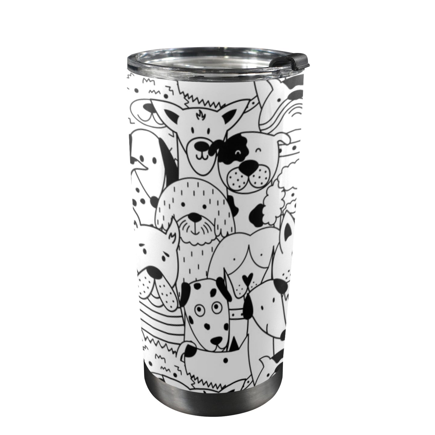 Black And White Dogs - 20oz Travel Mug / Tumbler