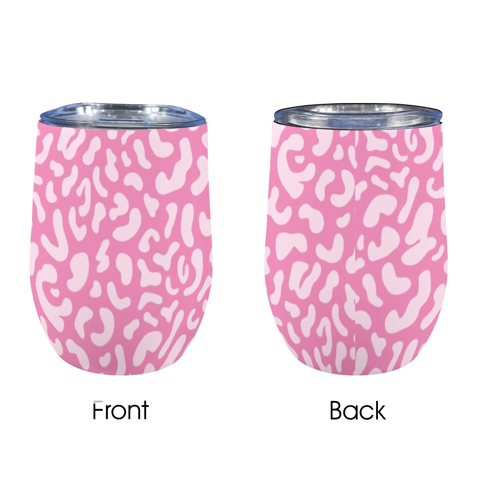 Pink Leopard - 12oz Wine Tumbler 12oz Wine Tumbler animal Printed Offshore