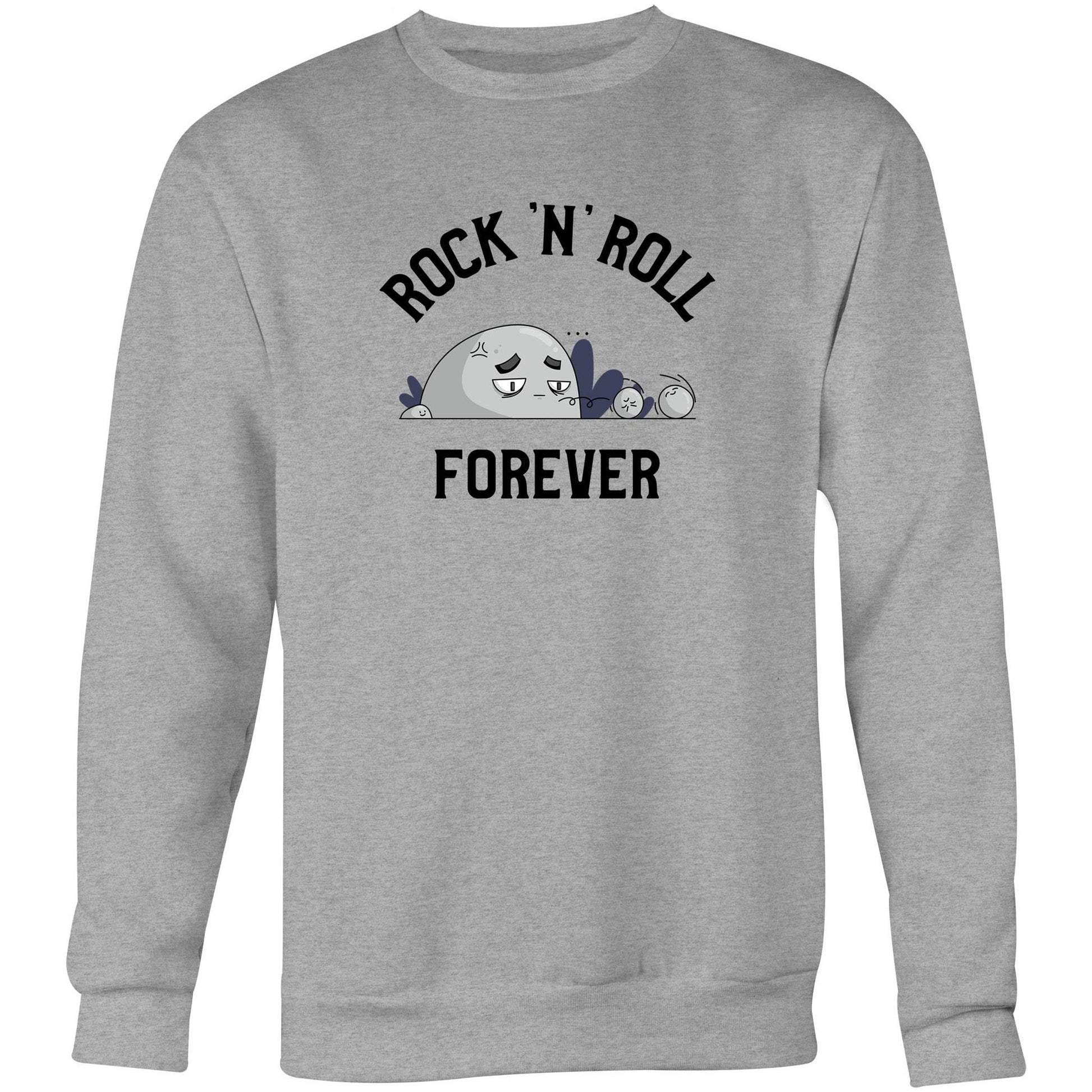 Rock 'N' Roll Forever - Crew Sweatshirt Grey Marle Sweatshirt Music