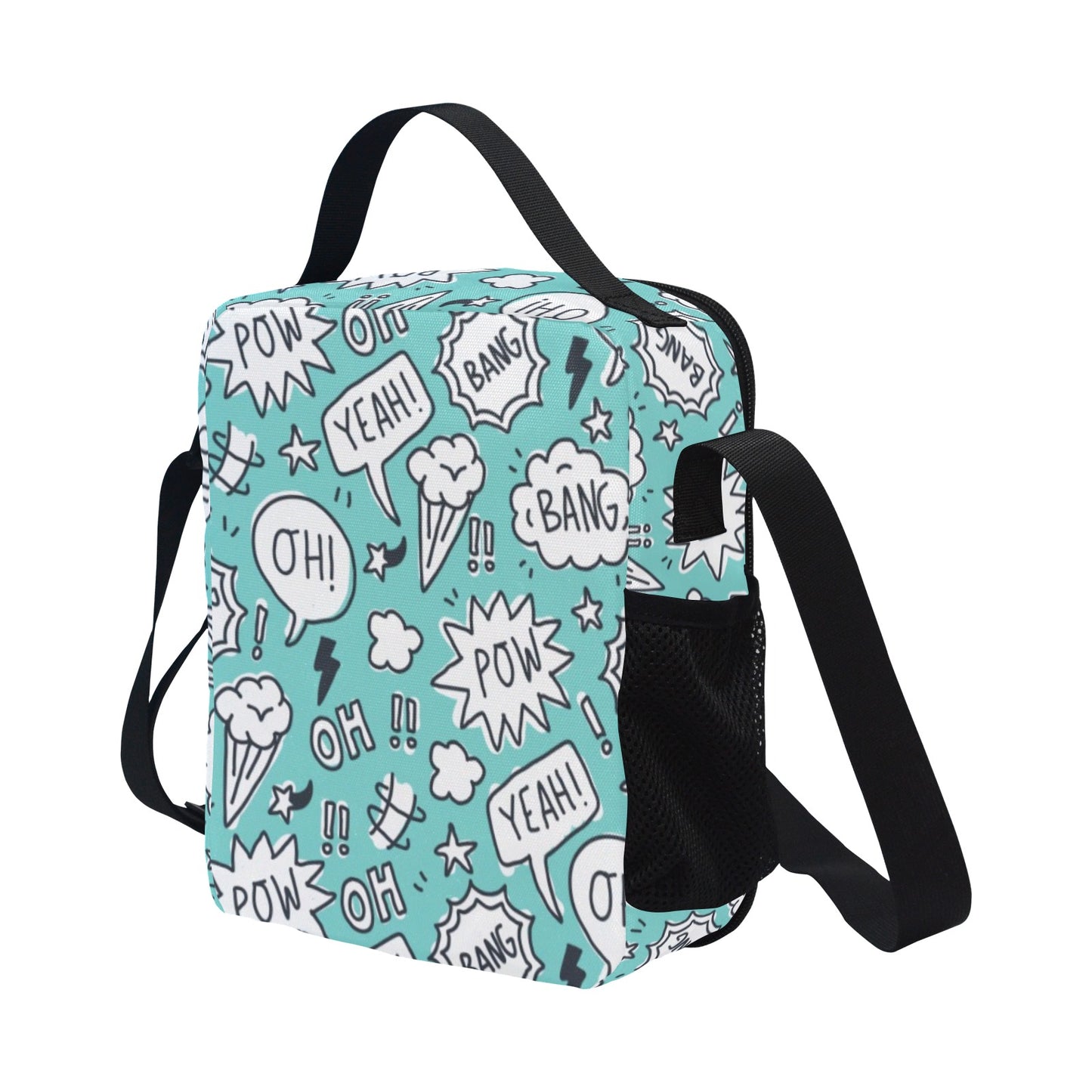 Comic Book Speech Bubbles - Crossbody Lunch Bag for Kids Kids Crossbody Lunch Bag