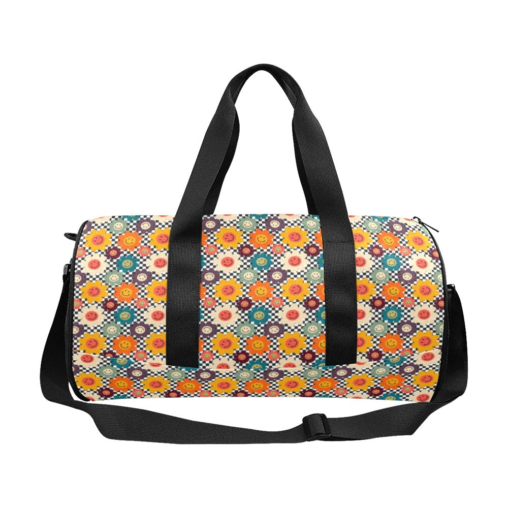 Happy Retro Flowers - Duffle Bag