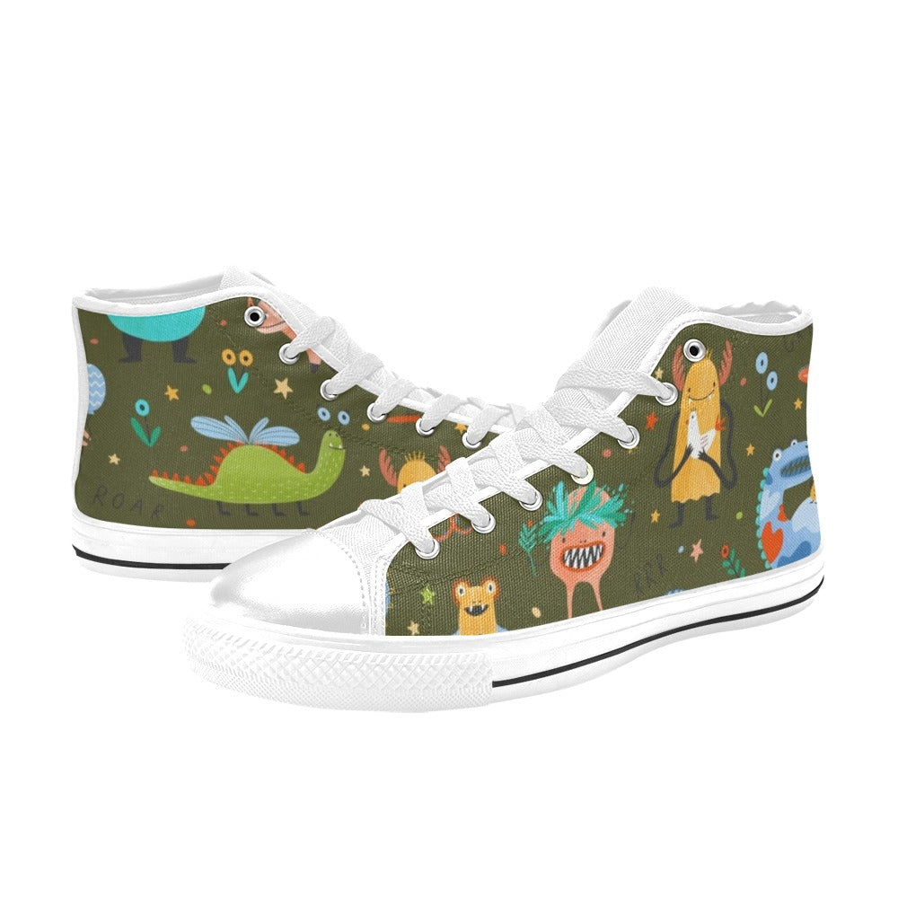 Monsters - Kids High Top Canvas Shoes Kids High Top Canvas Shoes Printed Offshore Sci Fi