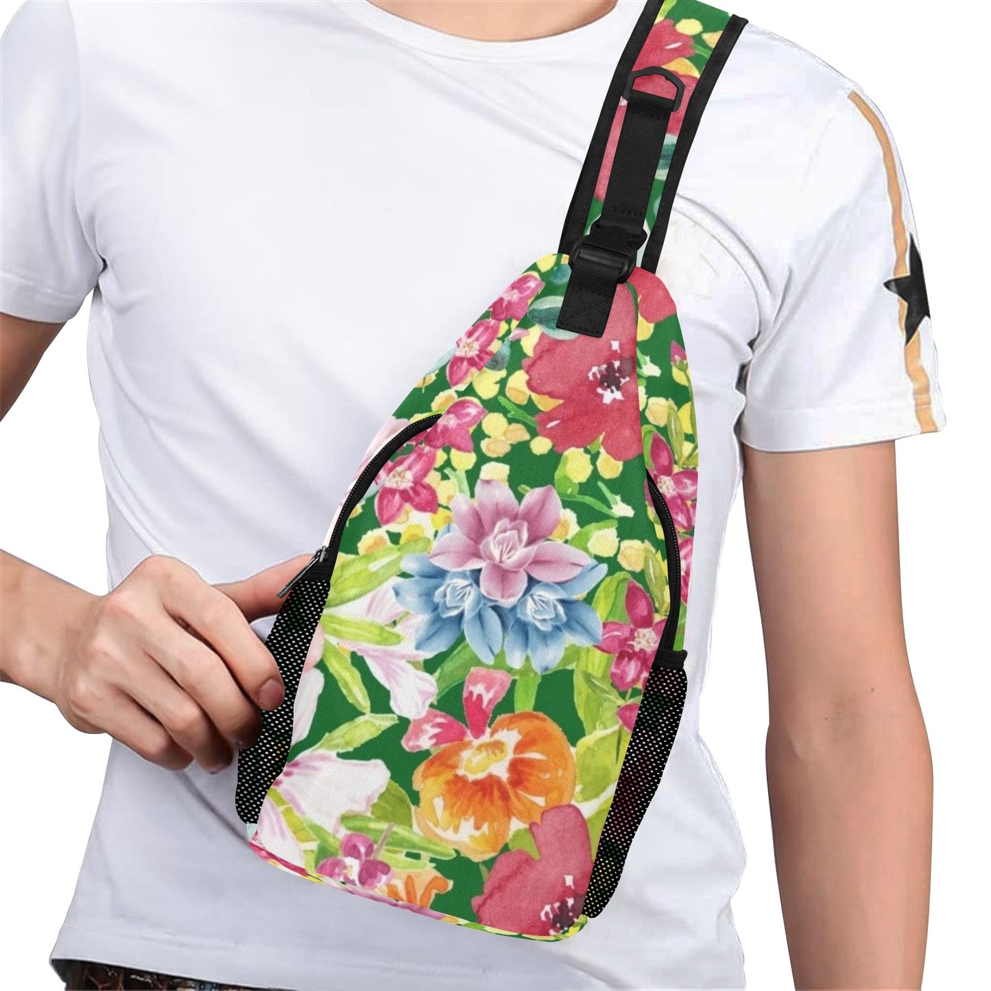 Bright Floral - Cross-Body Chest Bag Cross-Body Chest Bag