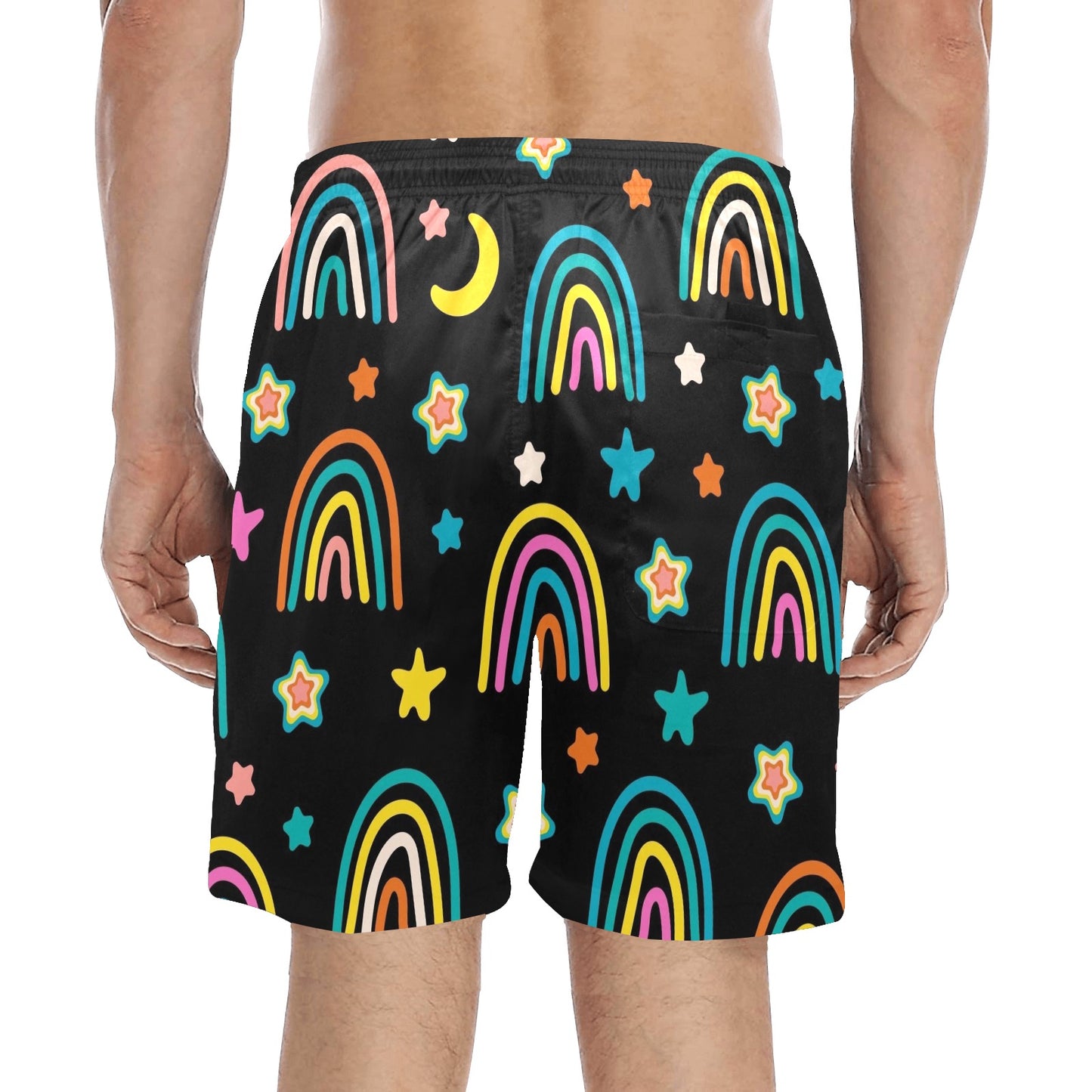 Rainbows - Men's Mid-Length Beach Shorts