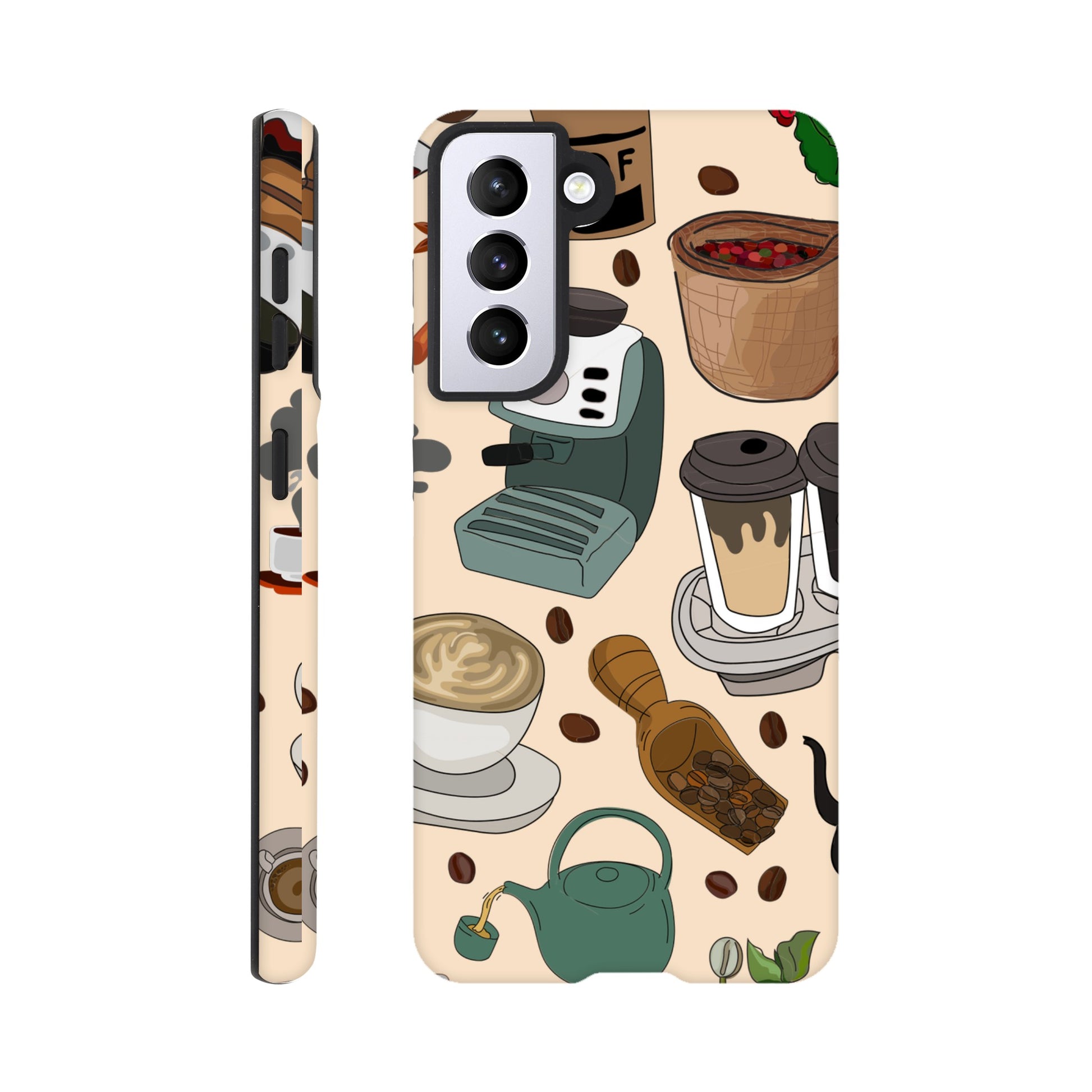 All The Coffee - Phone Tough Case Galaxy S21 Phone Case Coffee Globally Fulfilled