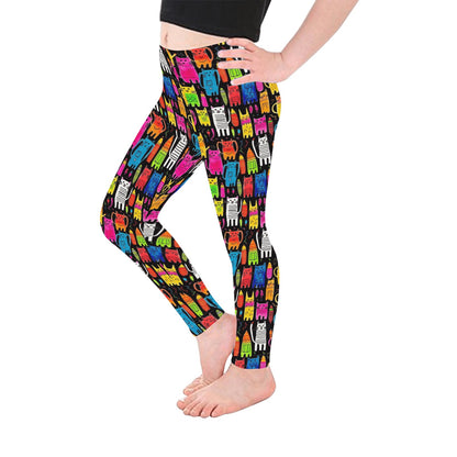 Colourful Cats - Kid's Ankle Length Leggings