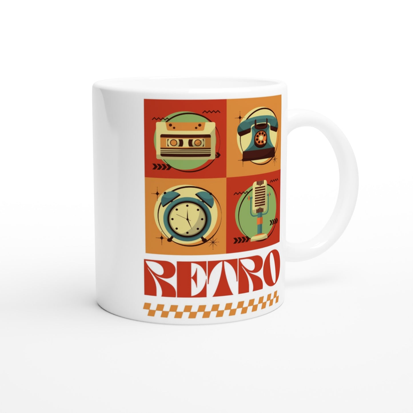 Retro Tech - White 11oz Ceramic Mug White 11oz Mug Retro tech