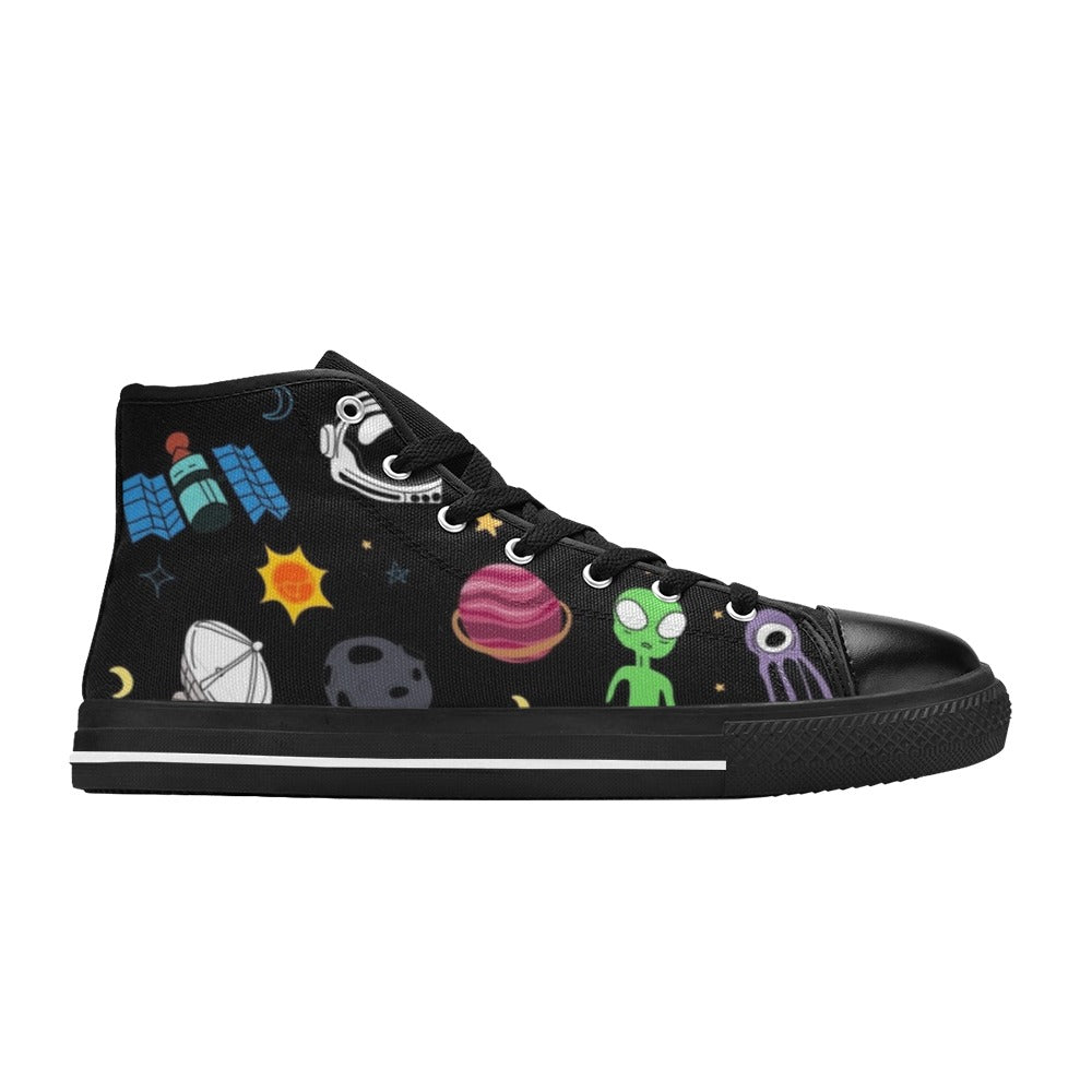 Kids Space - Kids High Top Canvas Shoes Kids High Top Canvas Shoes Printed Offshore Space