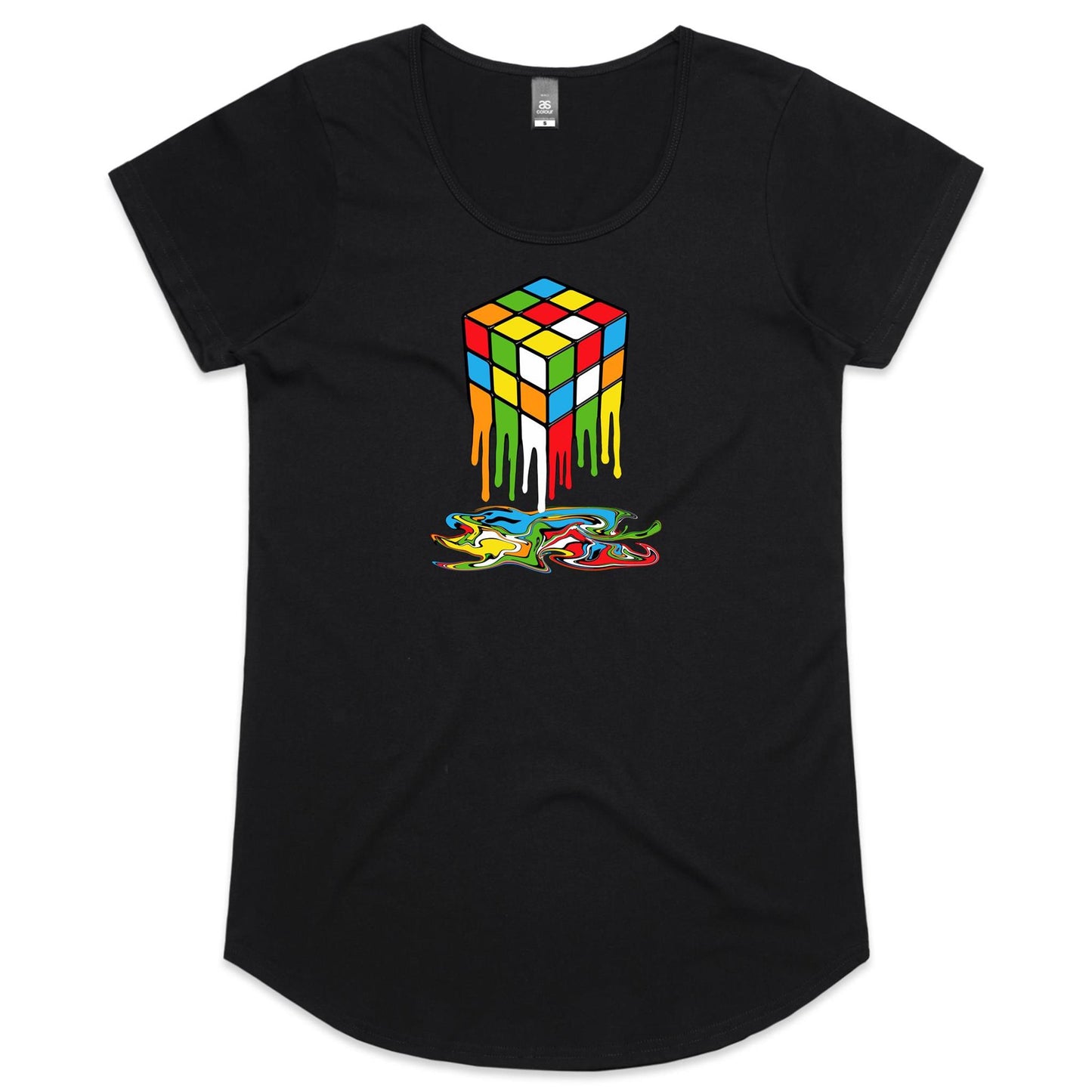 Melting Game Cube - Womens Scoop Neck T-Shirt