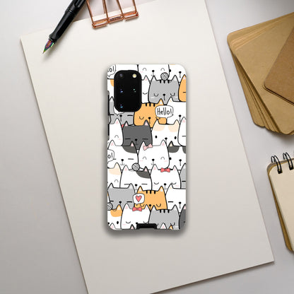 Cat Hello - Phone Tough Case Galaxy S20 Plus Phone Case Globally Fulfilled