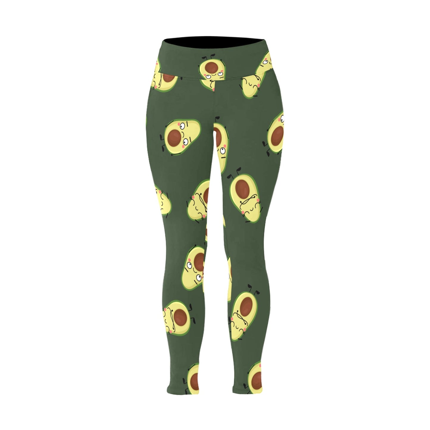 Avocado Characters - Women's Plus Size High Waist Leggings Women's Plus Size High Waist Leggings Printed Offshore