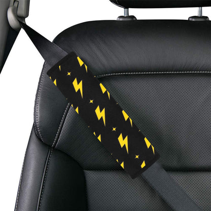 Yellow Lightning - Car Seat Belt Cover 7''x10'' (Pack of 2)