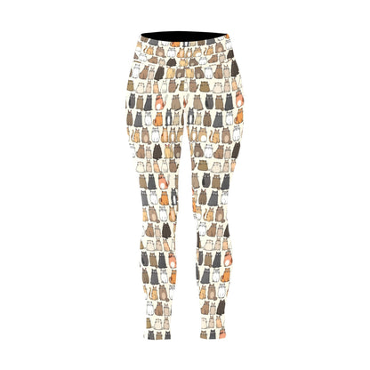 Lots Of Cats - Womens High Waist Leggings (Sizes 16-22)