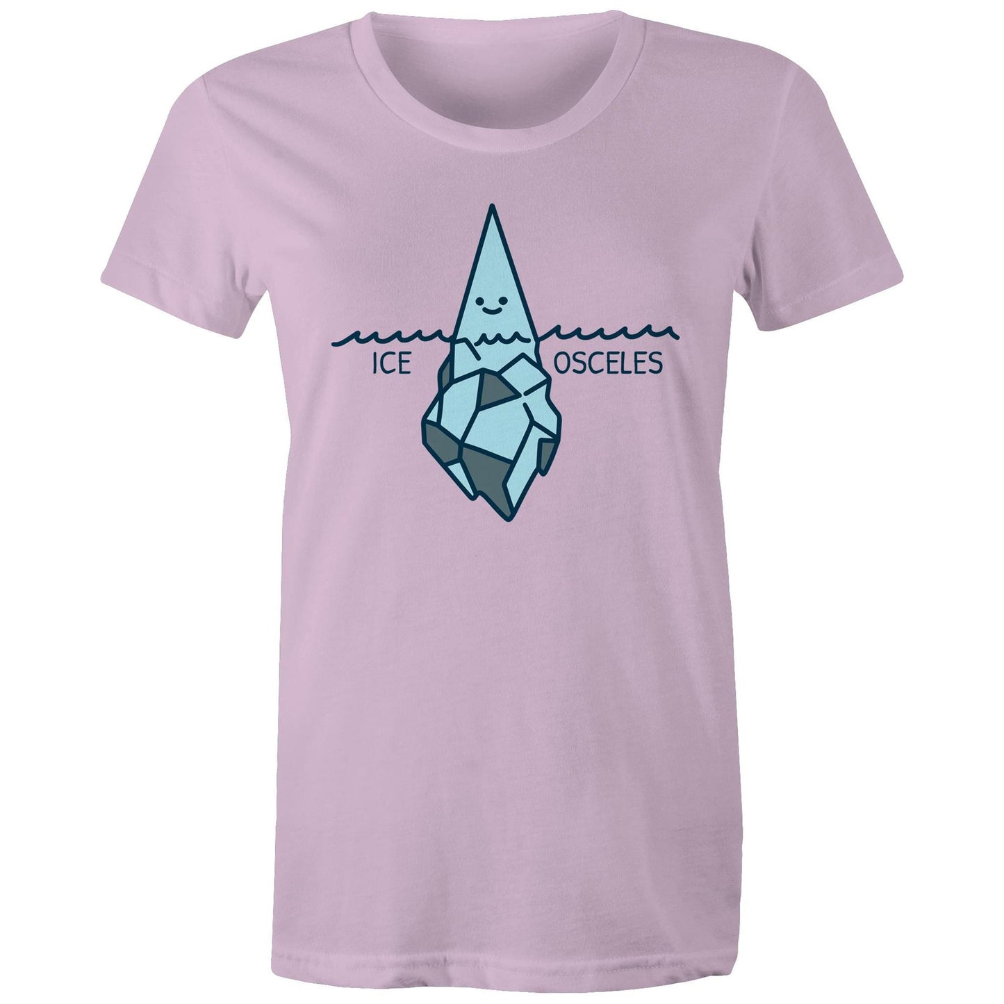 Ice-osceles, Isosceles, Maths - Womens T-shirt Lavender Womens T-shirt Maths Printed In Australia