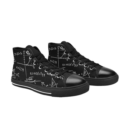 Equations - Kids High Top Canvas Shoes