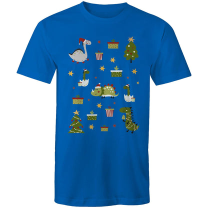 Cute Dinosaur Christmas - Mens T-Shirt