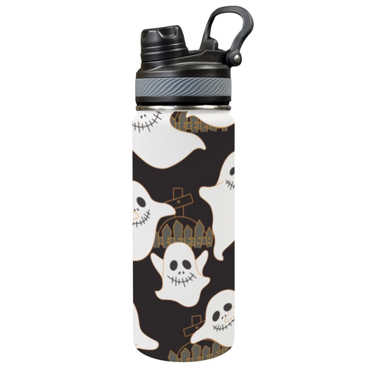 Ghosts - Insulated Water Bottle with Dual-Use Lid (18oz) Insulated Water Bottle with Dual-Use Lid (18oz) Printed Offshore