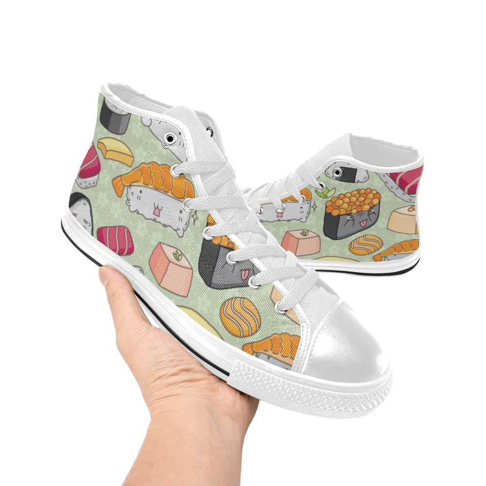 Sushi - Men's High Top Canvas Shoes