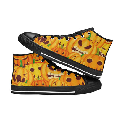 Halloween Pumpkins - Women's High Top Canvas Shoes