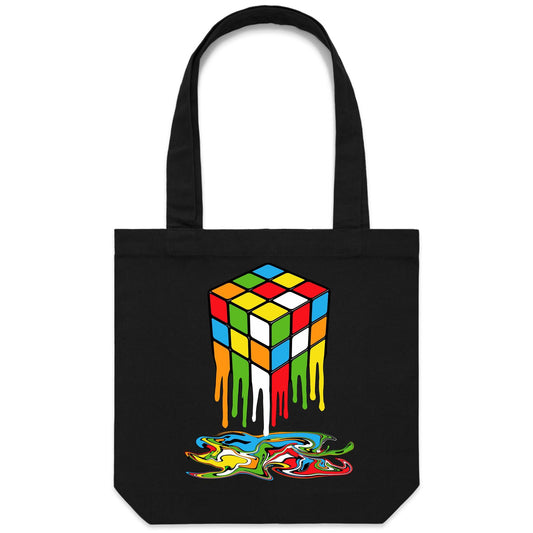 Melting Game Cube - Canvas Tote Bag