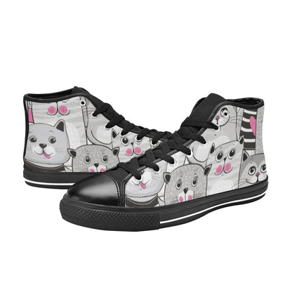 Cartoon Cats - Women's High Top Canvas Shoes