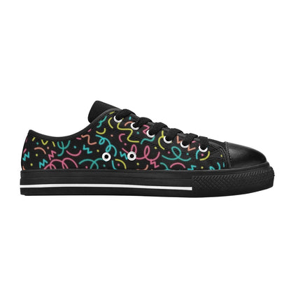 Squiggle Time - Women's Classic Canvas Shoes