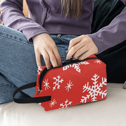 Red Snowflakes, Christmas - Wash Bag