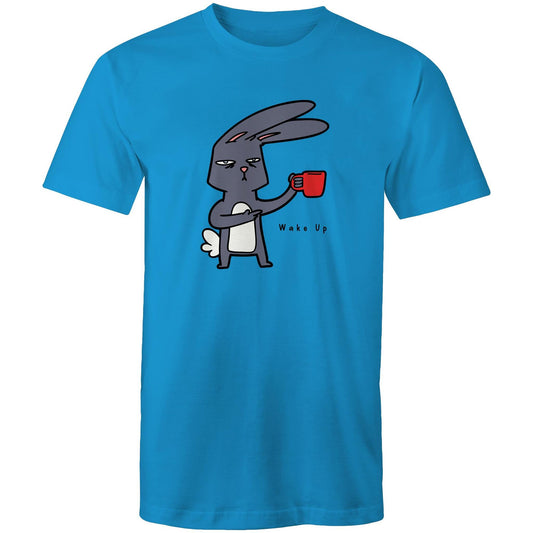 Rabbit Coffee, Wake Up - Mens T-Shirt