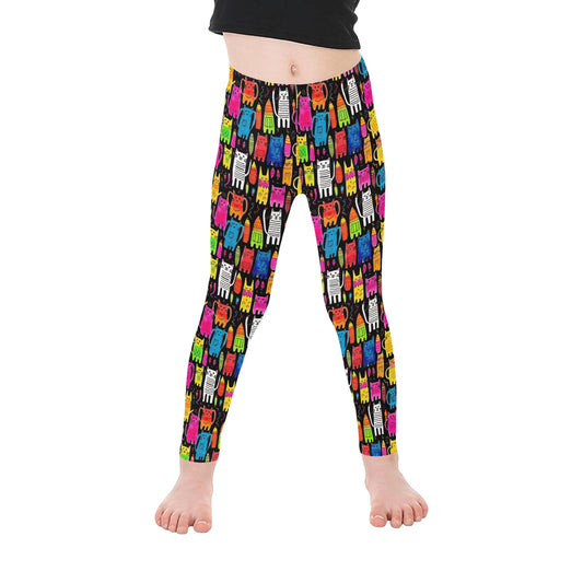 Colourful Cats - Kid's Ankle Length Leggings