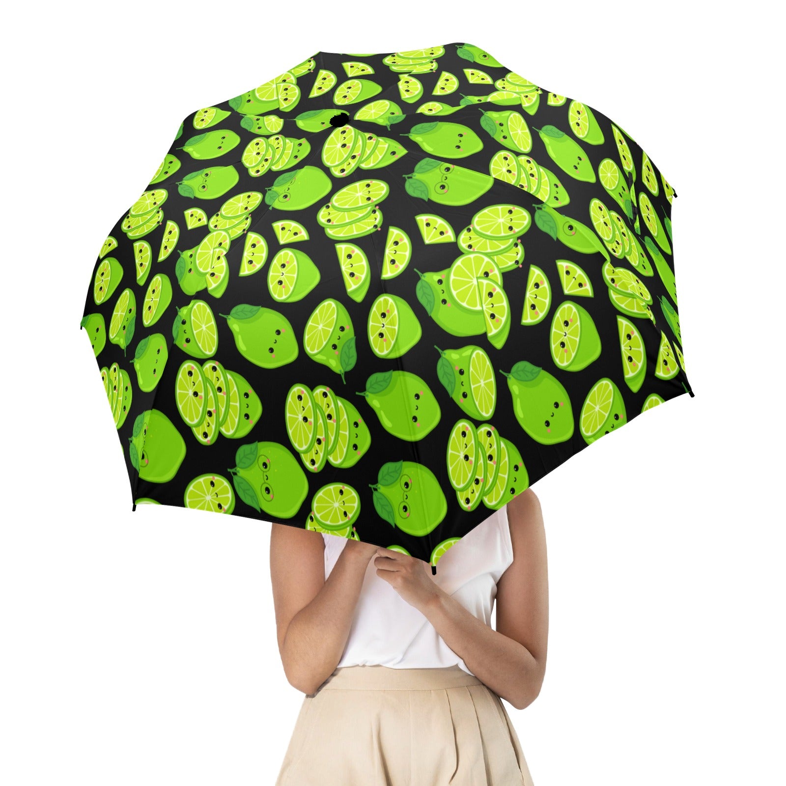 Cute Limes - Semi-Automatic Foldable Umbrella Semi-Automatic Foldable Umbrella