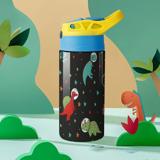 Astronaut Dinosaurs - Kids Drink Bottle