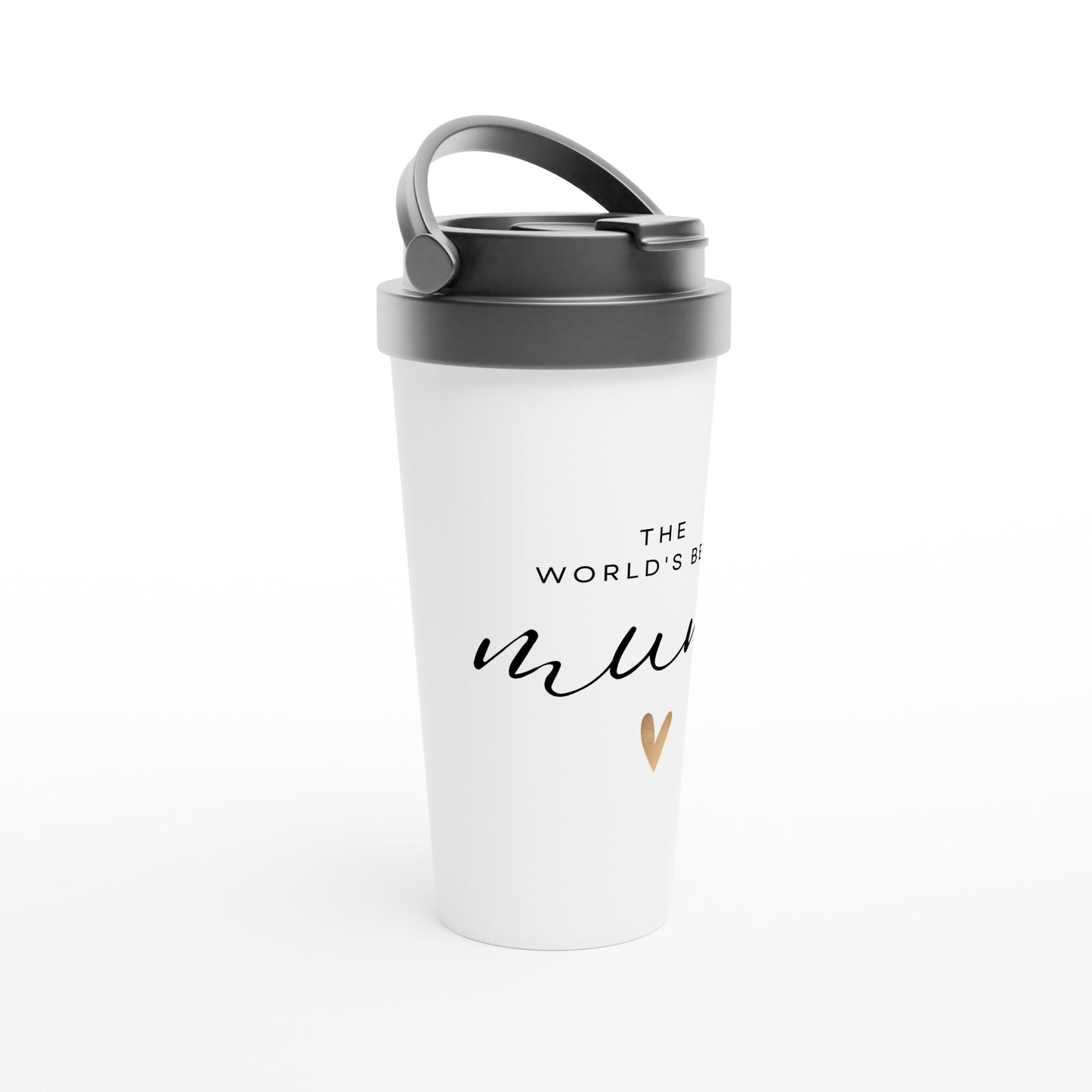 The World's Best Mum - White 15oz Stainless Steel Travel Mug Travel Mug Globally Fulfilled Mum