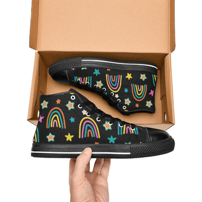 Rainbows - Kids High Top Canvas Shoes Kids High Top Canvas Shoes Printed Offshore