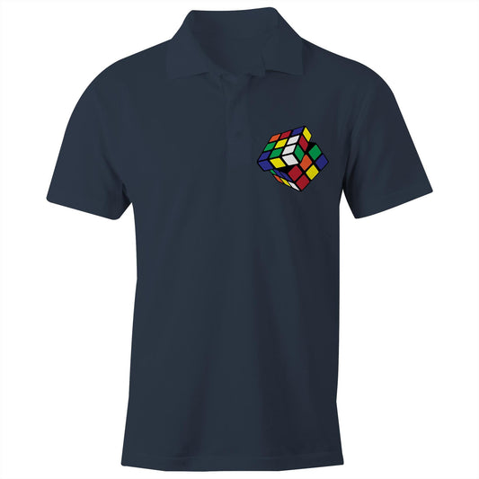Cube - Chad S/S Polo Shirt, Printed Navy Polo Shirt Games