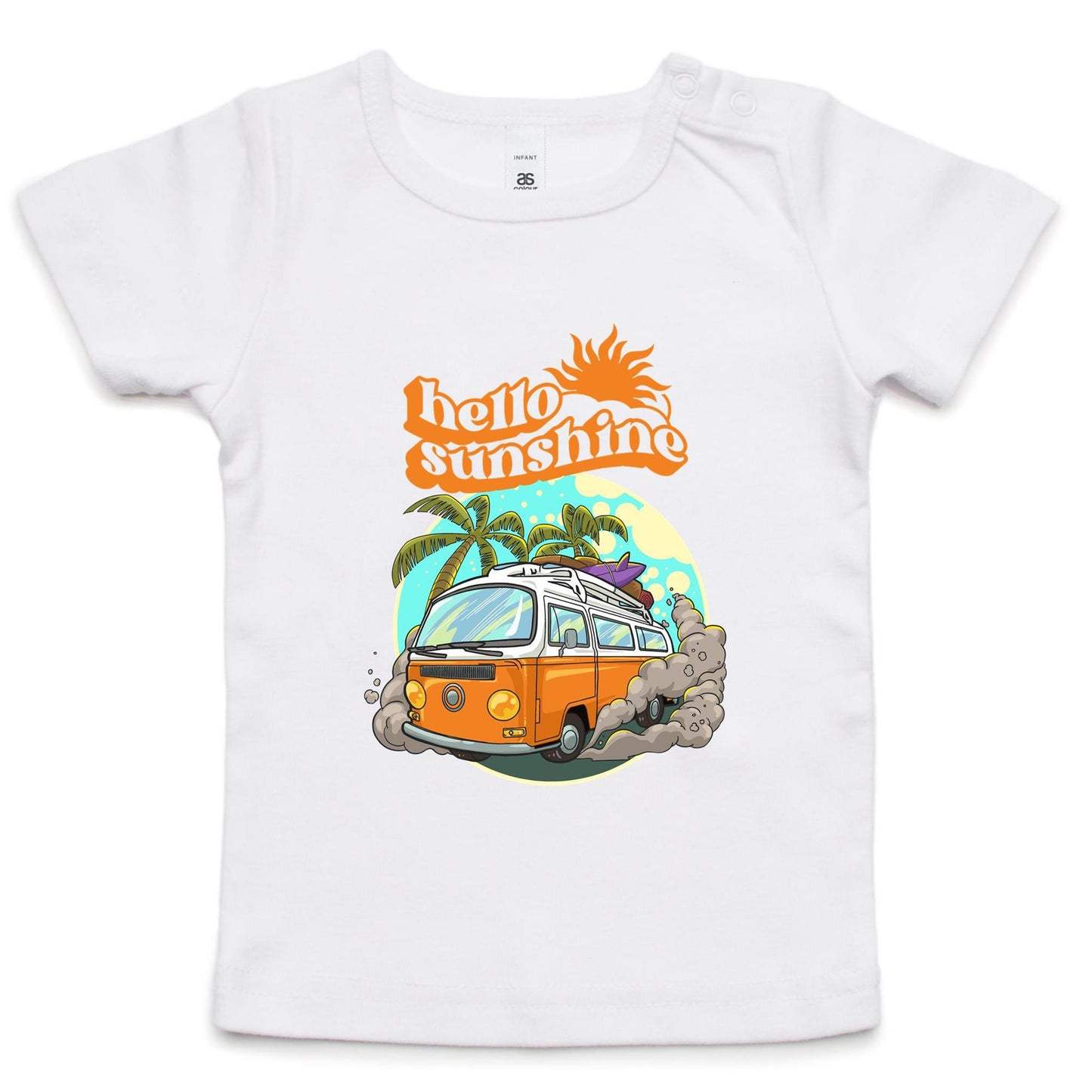 Hello Sunshine, Beach Van - Baby T-shirt