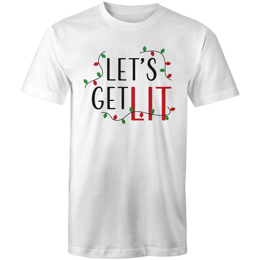 Let's Get Lit, Christmas Lights - Mens T-Shirt