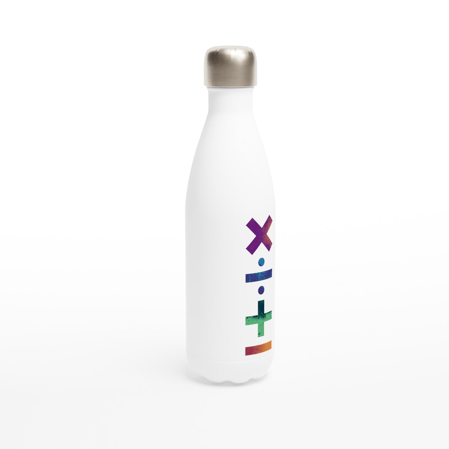 Maths Symbols - White 17oz Stainless Steel Water Bottle White Water Bottle Globally Fulfilled Maths Science