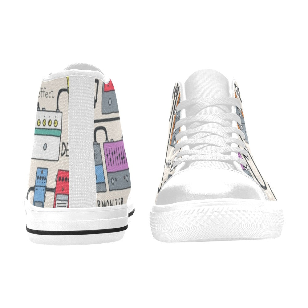 Guitar Pedals - Women's High Top Canvas Shoes