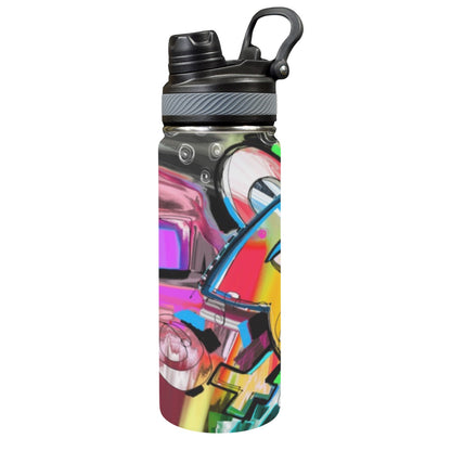 Graffiti Bird - Insulated Water Bottle with Dual-Use Lid (18oz) Insulated Water Bottle with Dual-Use Lid (18oz) animal Printed Offshore