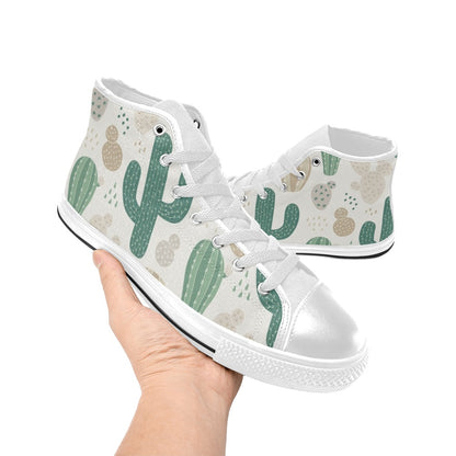 Cactus - Men's High Top Canvas Shoes