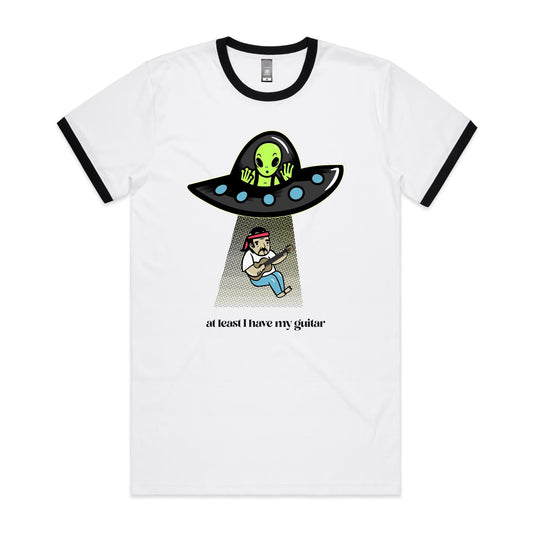 Guitarist Alien Abduction, UFO - Staple Ringer Tee