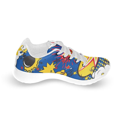 Blue Comic Book - Kids Sneakers