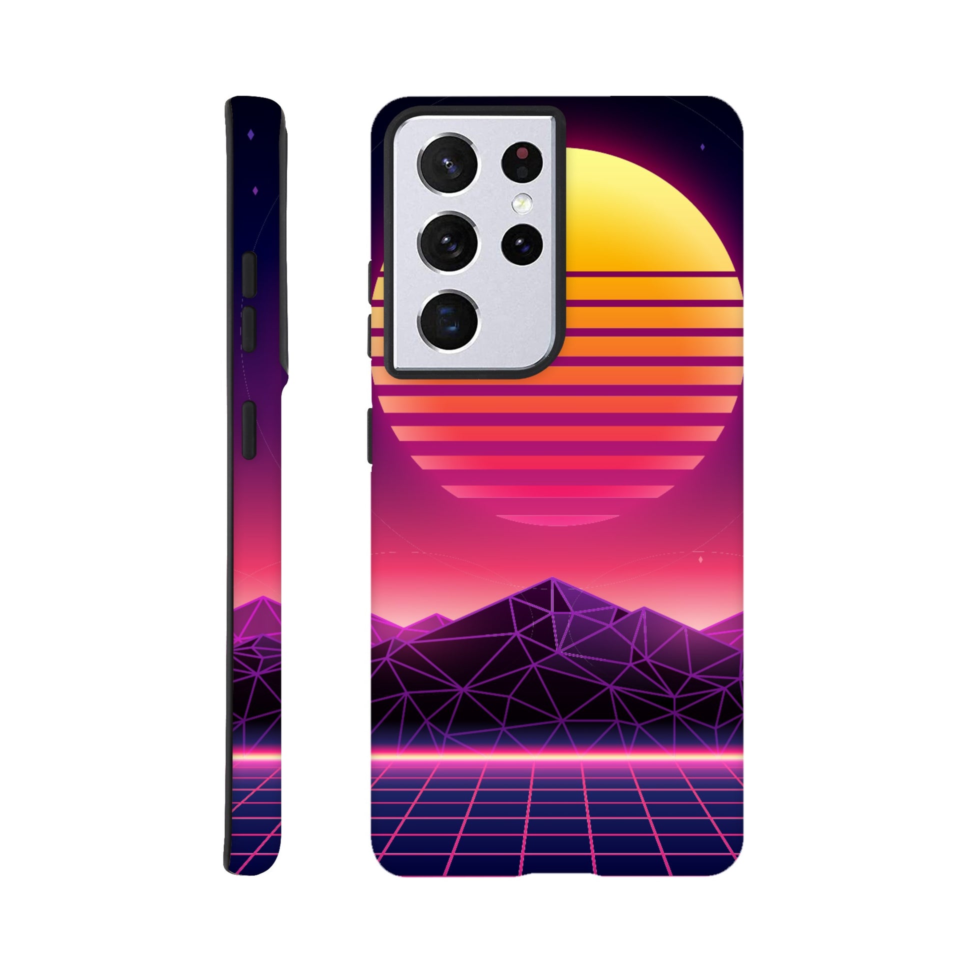 80's Sunrise - Phone Tough Case Galaxy S21 Ultra Phone Case Games Globally Fulfilled Retro Sci Fi