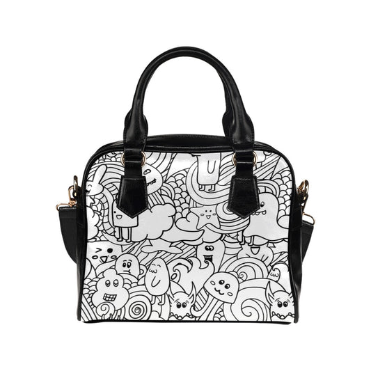 Black And White Creatures - Shoulder Handbag