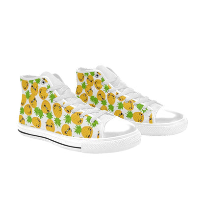 Cool Pineapples - Men's High Top Canvas Shoes