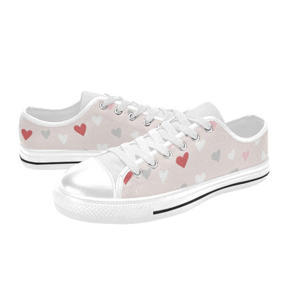 Pretty Hearts - Women's Classic Canvas Shoes