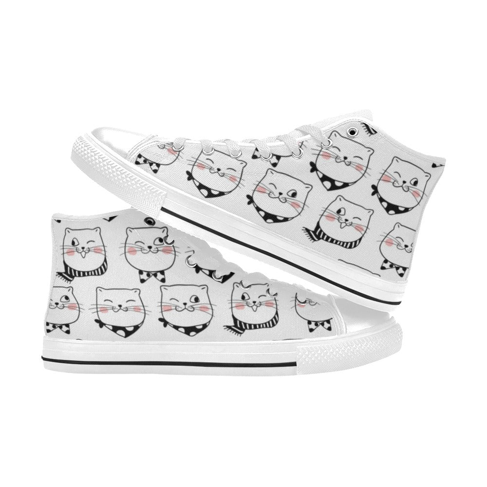 Cats With Scarves - Women's High Top Canvas Shoes