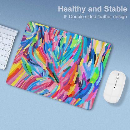 Brushstrokes - Leather Mouse Pad