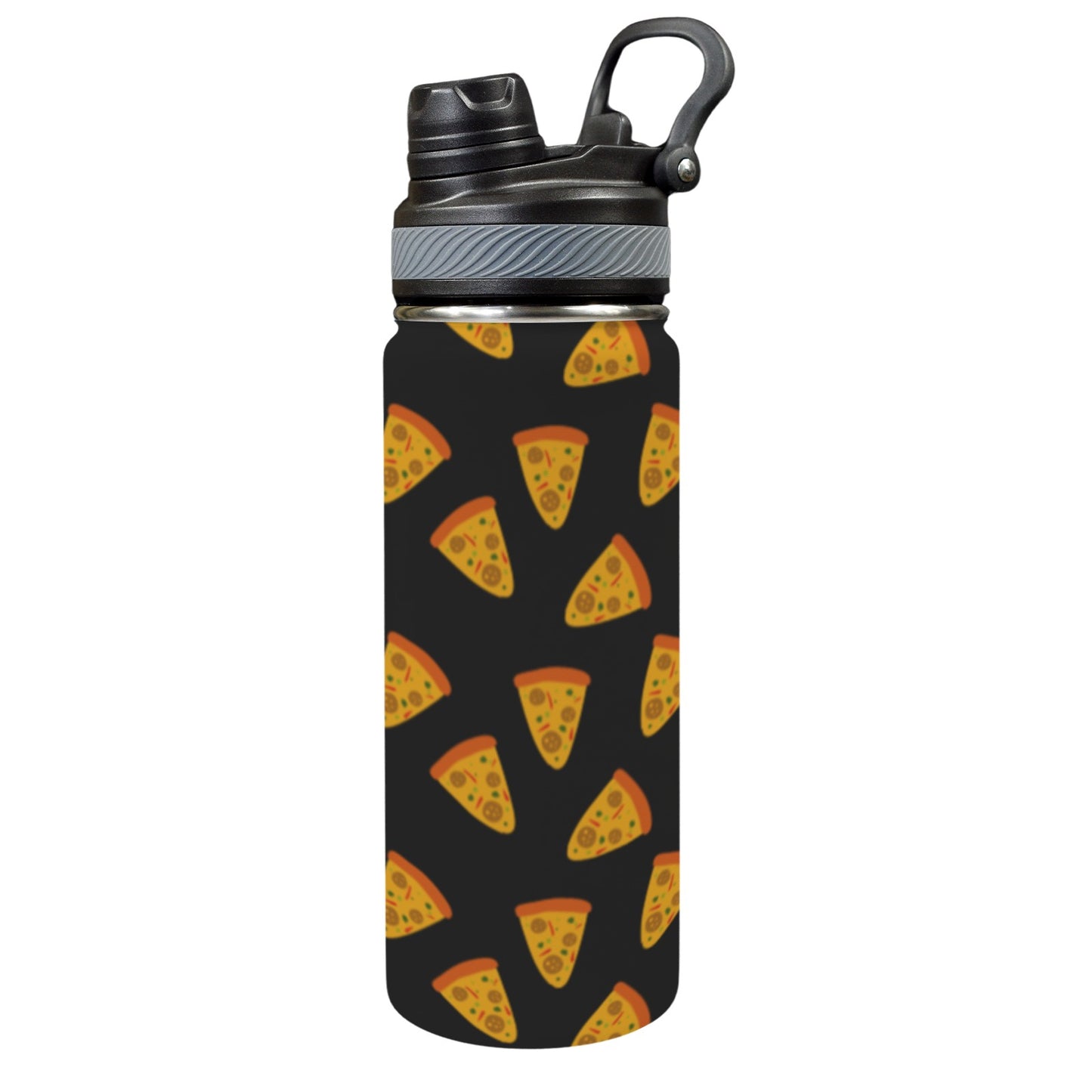 Pizzas - Insulated Water Bottle with Dual-Use Lid (18oz)