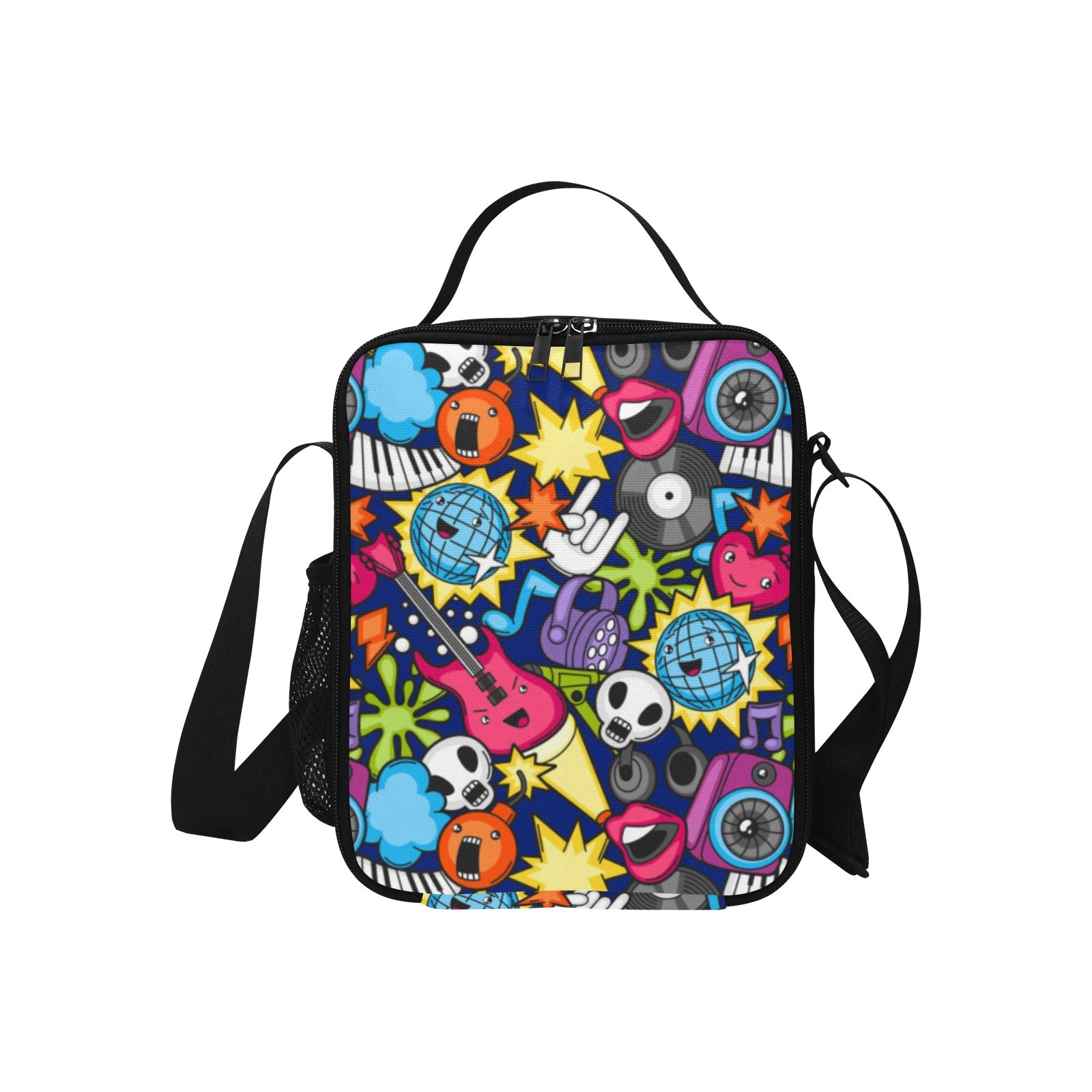 Sticker Music - Crossbody Lunch Bag for Kids Kids Crossbody Lunch Bag